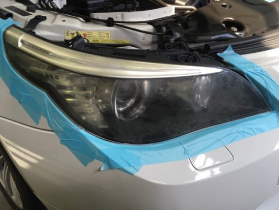 ＢＭＷのヘッドライト黄ばみの状態