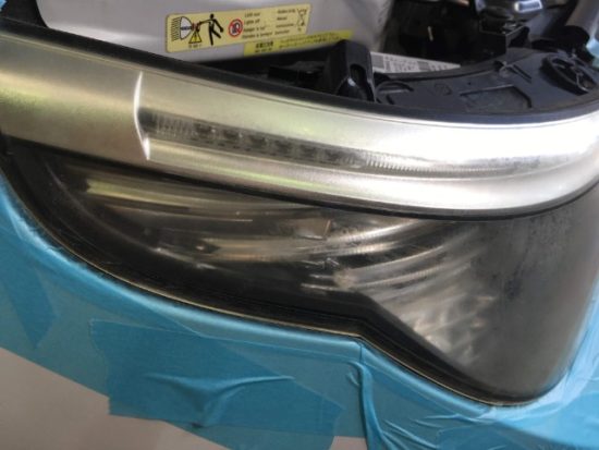 ＢＭＷのヘッドライト黄ばみの状態