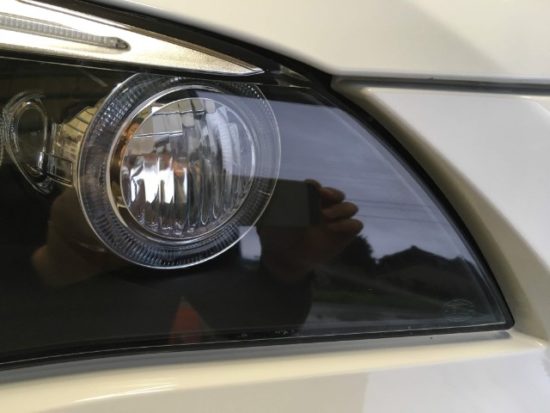 ＢＭＷのヘッドライト黄ばみリペア後の状態