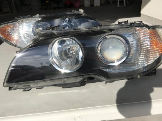 ＢＭＷのヘッドライトリペア完成時の状態