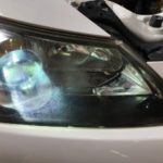 マツダＲＸ－８のヘッドライト黄ばみクラックの状態