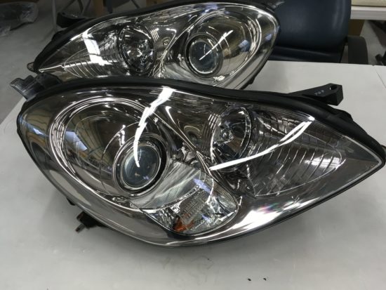 ヘッドライトひび割れクラック除去トヨタSC430 (7)