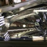 ホンダストリームのヘッドライト黄ばみとクラック除去